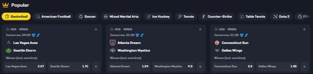 Rollbit Casino paris sportifs